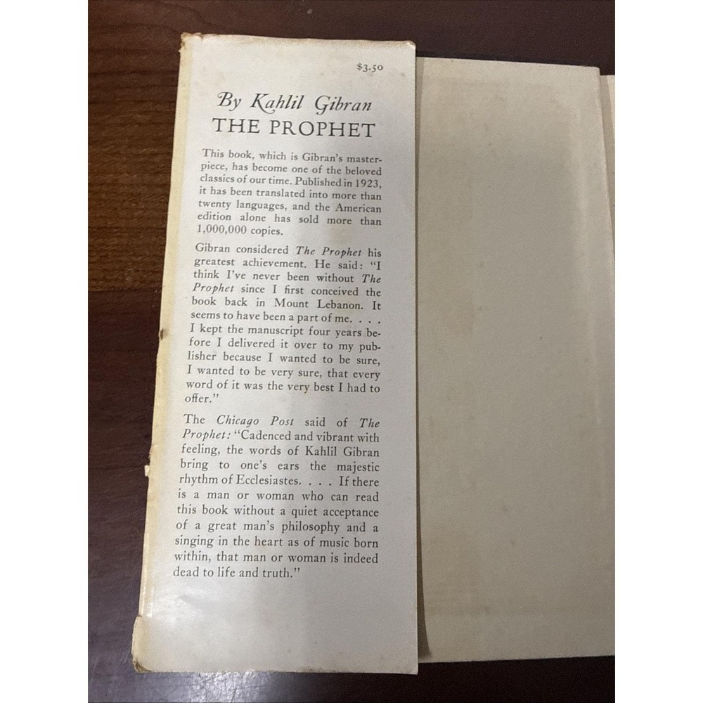 The Prophet-Kahlil Gibran-66th Printing-1962 - Picture 4 of 12